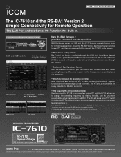 Icom IC-7610 Ic-7610/rs-ba1 Connections