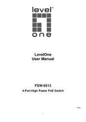 LevelOne FSW-0513 | FSW-0513Z Manual