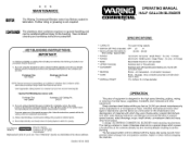 Waring HGB146 Instruction Manual