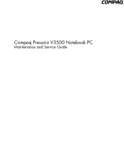 Compaq Presario V3500 Compaq Presario V3500 Notebook PC - Maintenance and Service Guide