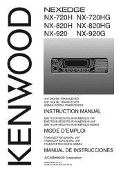 Kenwood NX-820H Operation Manual