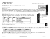 Lantronix SDSTX3110-121S-LRT SDSTX3110-121S-LRT Quick Start Guide Rev B