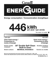 Maytag MEW9630FW Energy Guide