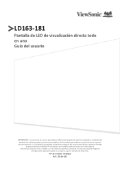 ViewSonic LD163-181 User Guide Spanish/Espanol