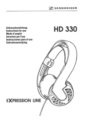 Sennheiser HD 330 Instructions for Use