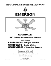 Emerson CF810 Owner Manual
