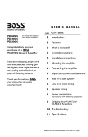 Boss Audio PD4000 User Manual