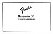 Fender Bassman 30 Owner Manual