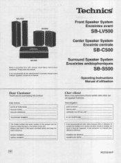 Panasonic SBC500 SBC500 User Guide