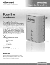 Actiontec 500 AV Powerline Network Adapter Kit Datasheet