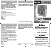 Holmes HFH105 Product Manual