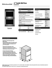 KitchenAid KODE507ESS Specification Sheet