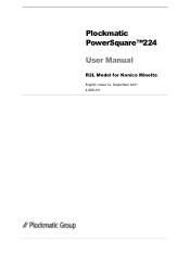 Konica Minolta AccurioPress 6136P MICR Plockmatic PowerSquare R2L User Manual