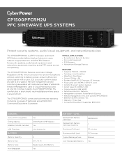 CyberPower CP1500PFCRM2U Datasheet