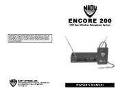Nady Encore 200 Manual