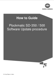 Konica Minolta AccurioPress C2070 Plockmatic SD-350/SD-500 Software Update Procedure