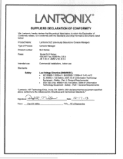 Lantronix SLC 8 Lantronix SLC - Declaration of Conformity