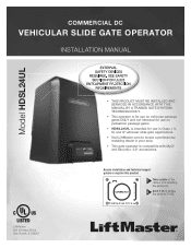 LiftMaster HDSL24UL Installation Manual - English