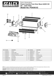 Sealey PSI600 Parts Diagram
