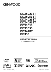 Kenwood DDX6053BT User Manual