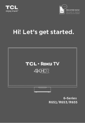 TCL 65 inch 6-Series R655 Quick Start Guide