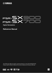 Yamaha PSR-SX700 PSR-SX900/PSR-SX700 Reference Manual