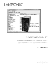 Lantronix SISGM1040-284-LRT CLI Reference Guide Rev E