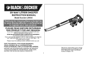 Black & Decker LSW20B Type 1 Manual - LSW20