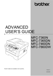Brother International MFC-7365DN Advanced Users Guide