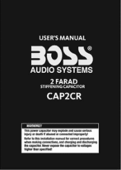 Boss Audio CAP2CR User Manual in English