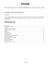 Epson TM-L90 with Peeler TM-L90 Product Information Guide PIG