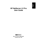 HP D7171A HP Netserver LX Pro User Guide