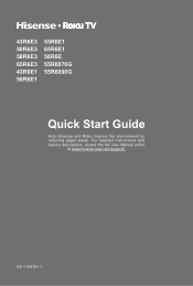 Hisense 65R6090G5 Quick Start Guide