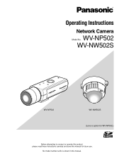 Panasonic WV-NW502S Operating Instructions