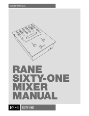 Rane Sixty-One Sixty-One Mixer Manual for Serato DJ