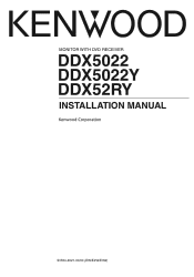 Kenwood DDX5022Y User Manual 1