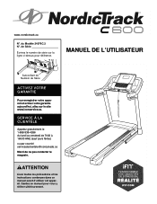 NordicTrack Tl C 600 Treadmill Canadian French Manual