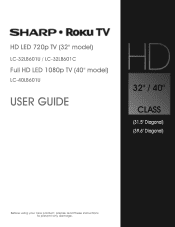 Sharp LC-32LB601U User Guide LC 32 40LB601U