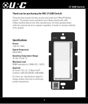 URC LT-3201-WH Owners Manual