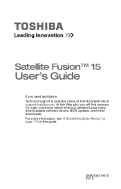 Toshiba L55W-C5252 Satellite/Satellite Pro L50W-C Series Windows 8.1 User's Guide