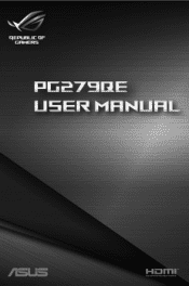 Asus ROG SWIFT PG279QE PG279QE Series User Guide