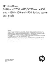 HP D2D2504i HP StoreOnce 2700, 4500, 4700 Backup System User Guide (BB877-90907, November 2013)