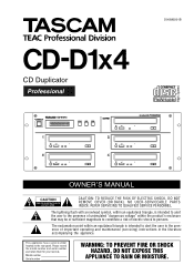 TASCAM CD-D1X4 x4 Owners Manual
