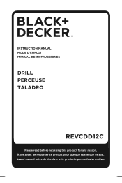 Black & Decker REVCDD12C Instruction Manual