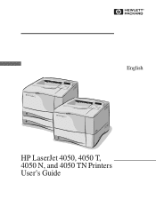HP 4050n HP LaserJet 4050, 4050N, 4050T and 4050TN Printers -  User's Guide