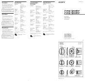 Sony XS-GT1325A Instructions