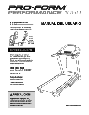 ProForm Performance 1050 Treadmill Spanish Manual