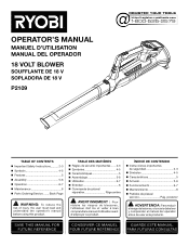 Ryobi P2109BTL Operation Manual 1