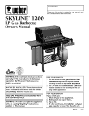 Weber Skyline 1200 LP Owner Manual