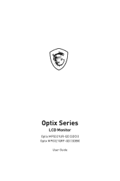 MSI Optix MPG321QRF-QD User Manual
